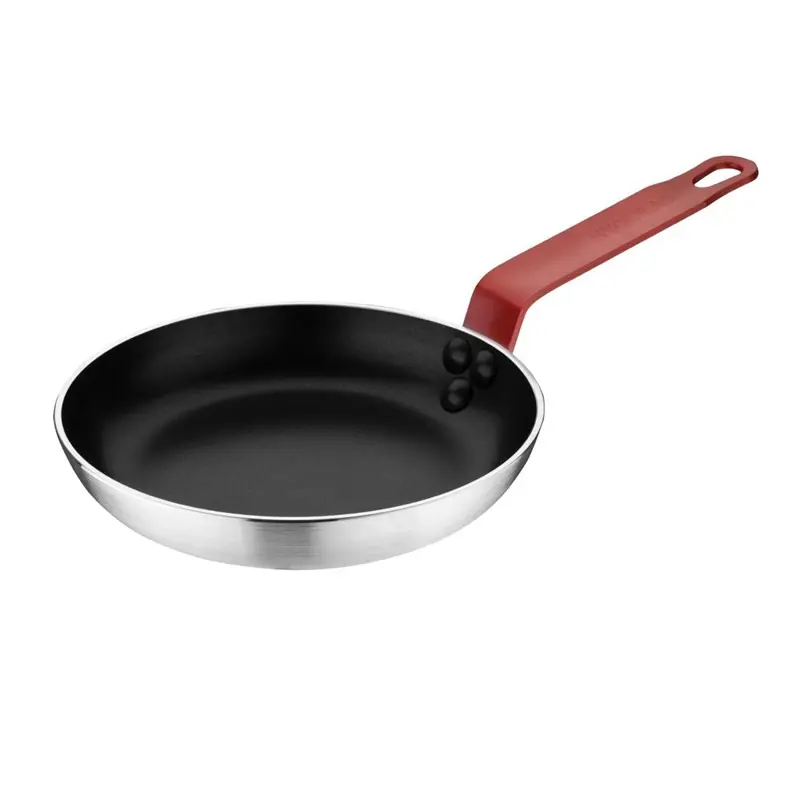 Op = Op Hygiplas Teflon Platinum Plus anti-aanbak koekenpan 200mm rood handvat