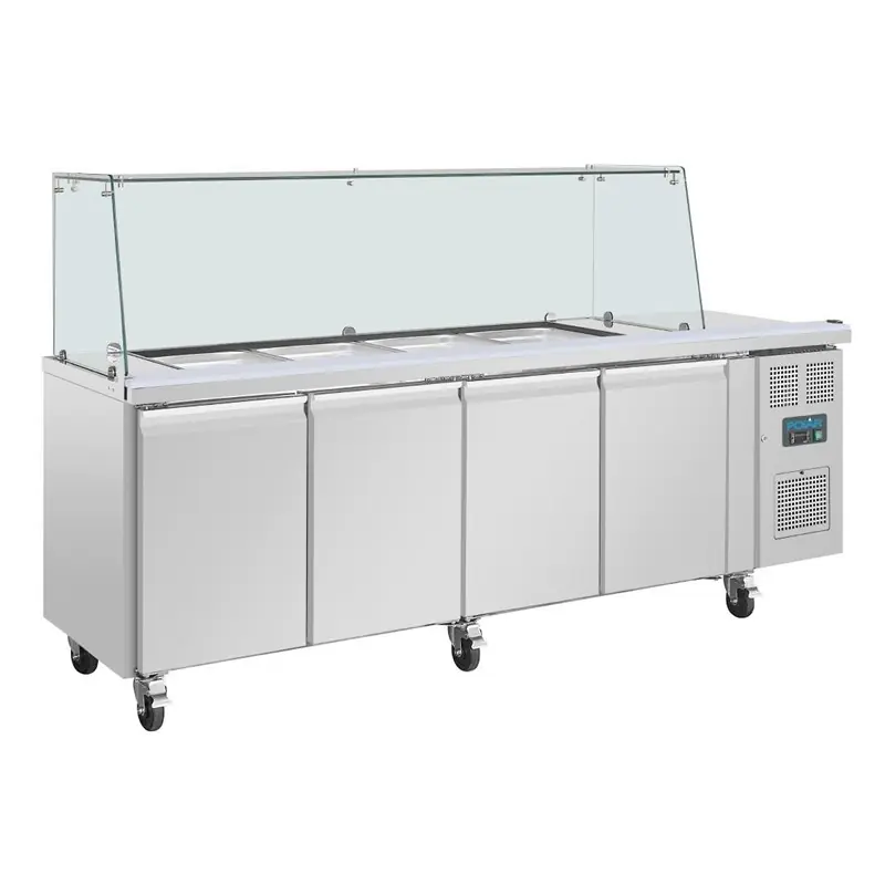 Hoge Kwaliteit Polar U-serie saladette UA019 - 4 deurs - 476L - 2230x700x(h)1360 mm