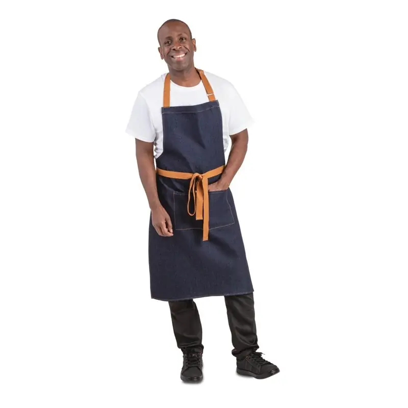 Southside halterschort blauw denim Speciale Aanbieding