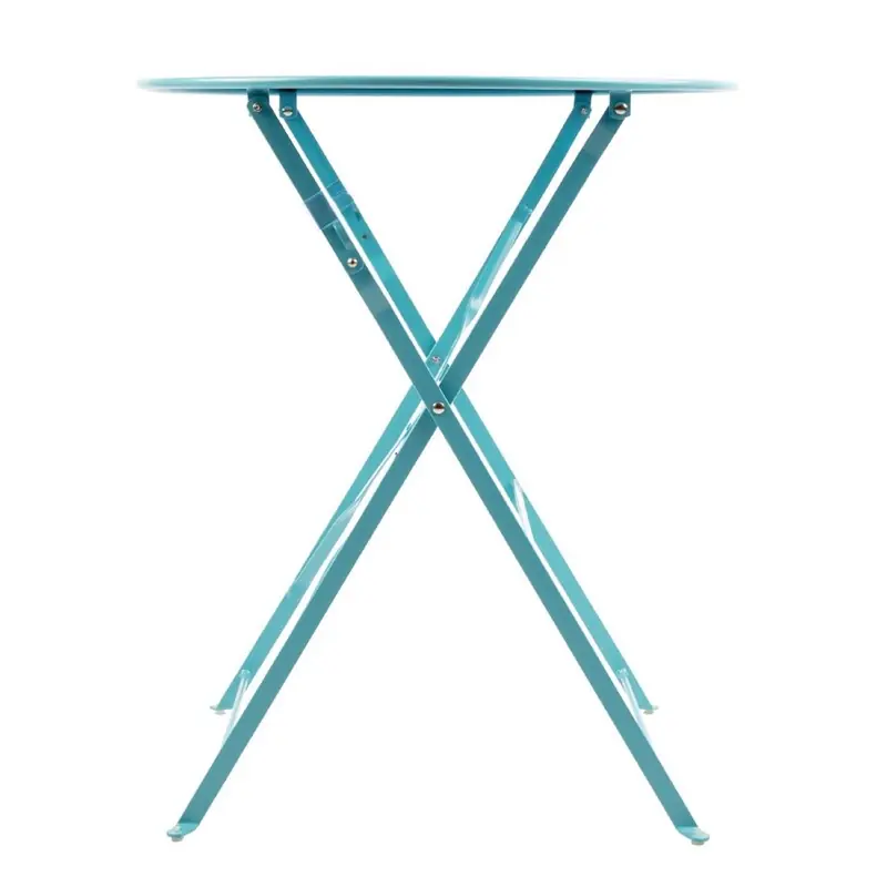 Direct Beschikbaar Bolero ronde opklapbare tafel turquoise 59,5cm