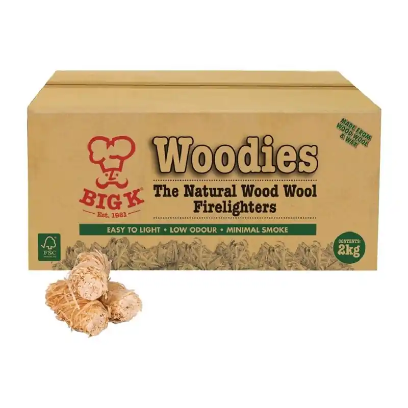 Beperkt Aanbod Big K Woodies natuurlijk houtwol aanmaakkrullen 2kg