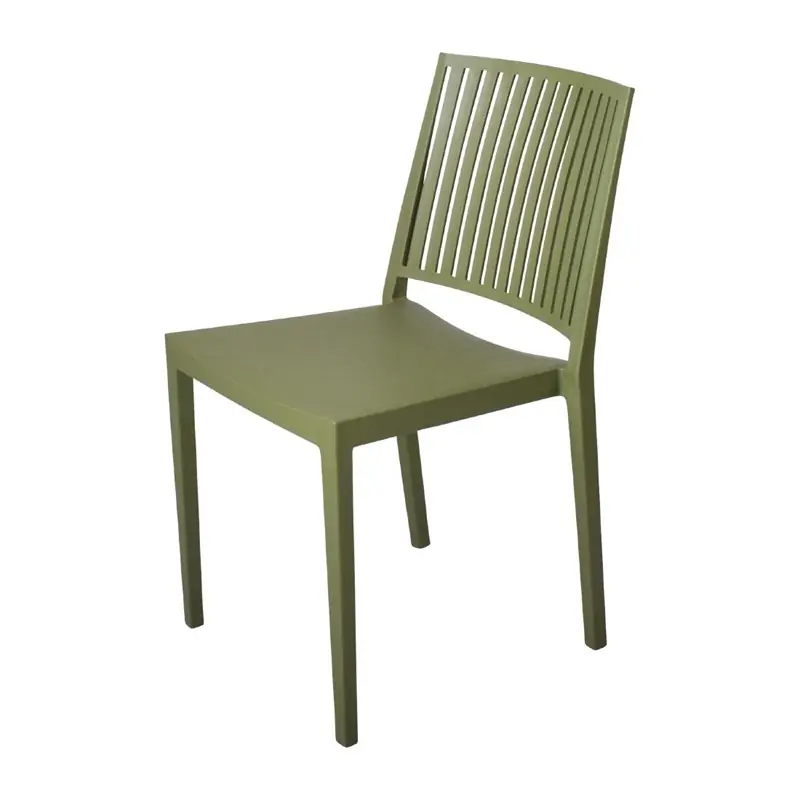 Baltimore stapelbare polypropyleen stoelen olijfgroen (4 stuks) Merkproduct