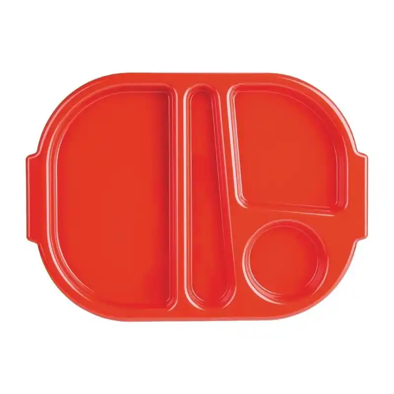 Finale Uitverkoop Olympia Kristallon polycarbonaat schaaltje met vakken klein rood 322mm