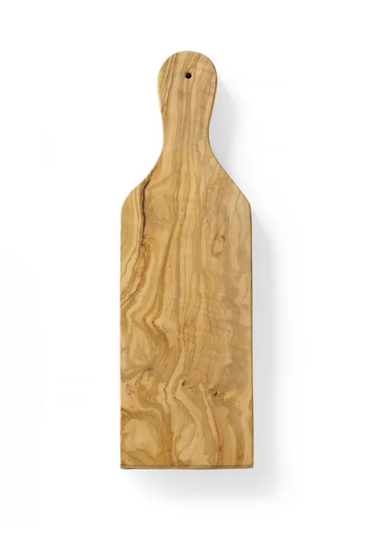 Goedkoop Serveerplank, olijfhout, rechthoekig, met handvat - 350x120x(h)18mm