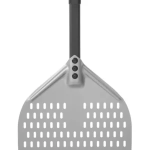 Pizzaschep met korte steel, vierkant, geperforeerd - 660x305mm - Isolerende handgreep Gecertificeerd