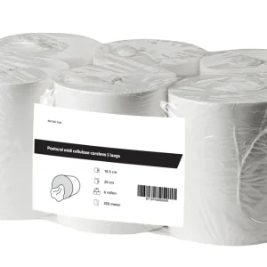 Beste Prijs Poetsrol midi cellulose coreless 1-laags 20cm - Verpakking 6x 300 meter