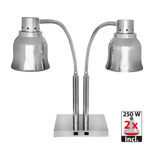 Seizoensaanbieding Dubbele Warmhoudlamp - 500W - 270x220x(H)650mm