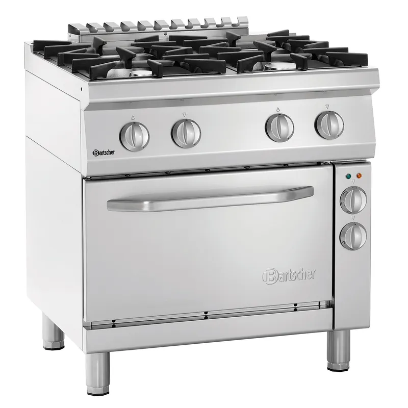 Gasfornuis met elektrische oven 400V - 4 pits Korting