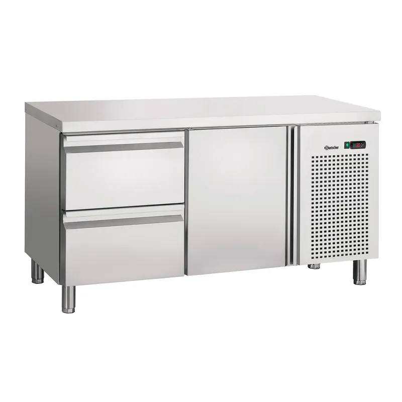 Express Levering Koelwerkbank S2T1-150 1deur+2 lades - 1342x700x(h)850mm