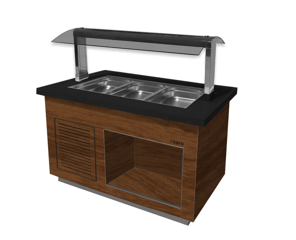 Weekendaanbieding SARO Saladebar model PREMIUM LINE- SB-K 130 okkernoot
