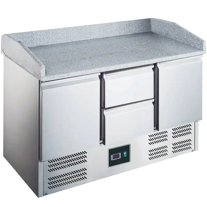 SARO Pizzawerkbank met glasvitrine model ES 903 PZ 2/2 Exclusieve Aanbieding
