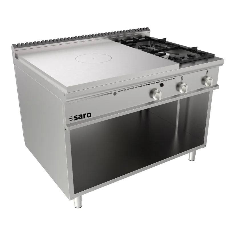 SARO gietijzeren kookplaat, open onderbouw, LQ/TPG6BA Nieuw
