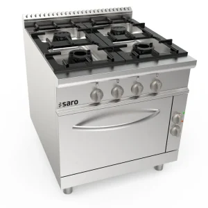 Hete Deal SARO Gasfornuis + elektrische oven 4 pits, LQ / CUG4NE