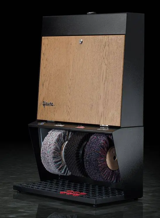 Schoenpoetsmachine Polifix 3 - 3 Borstels - Staal - Bright Oak - 560(l)x310(d)x850(h)mm Lage Kosten