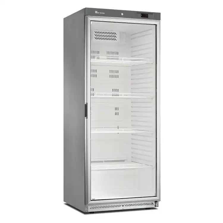 Marecos roestvrijstalen GN 2/1 koeling met glasdeur 600 serie- statisch gekoeld met ventilator Actieprijs