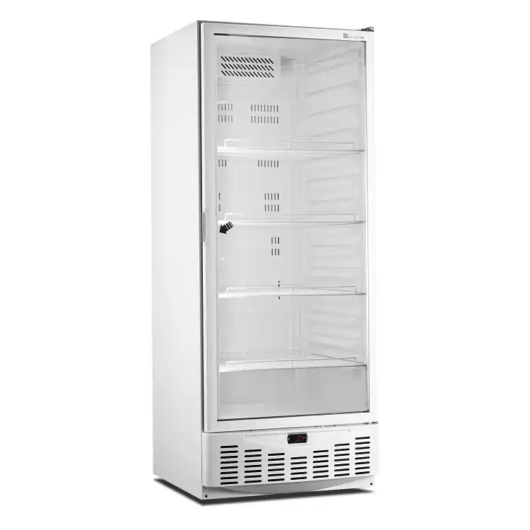 Gecertificeerd Marecos wit stalen GN 2/1 display koeling met glasdeur 600 liter- statisch gekoeld met ventilator