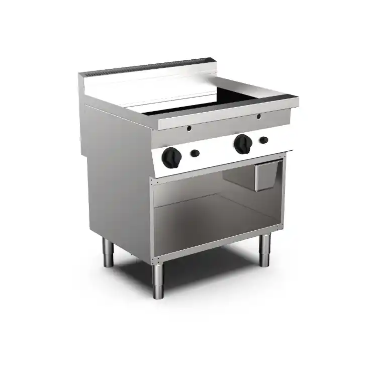 Mareno M0-700 line gasbakplaat met gladde verchroomde gladde plaat- 80cm Lage Prijs