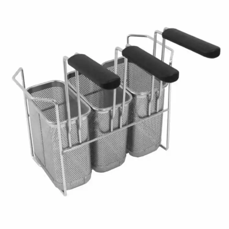 Weekendaanbieding Mareno M0-700 line pasta mandje set van 3 met houder