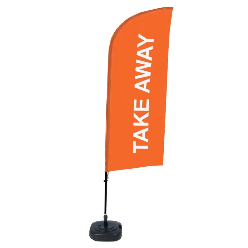 Koop Online Beachflag Complete Set Take Away Oranje