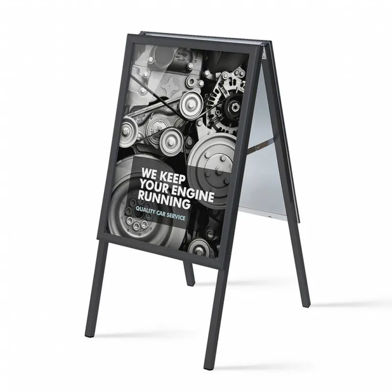Nieuw Stoepbord Aluminium Zwart Rechte Hoeken 50 x 70 cm