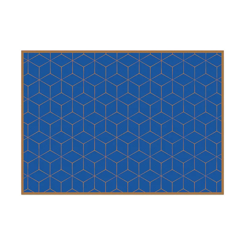 Betrouwbaar Placemat Set van 6 Stuks Hexagon Blauw-Bruin