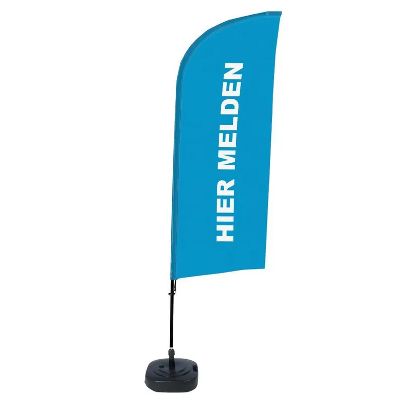 Korting Beachflag Complete Set Hier Melden Blauw