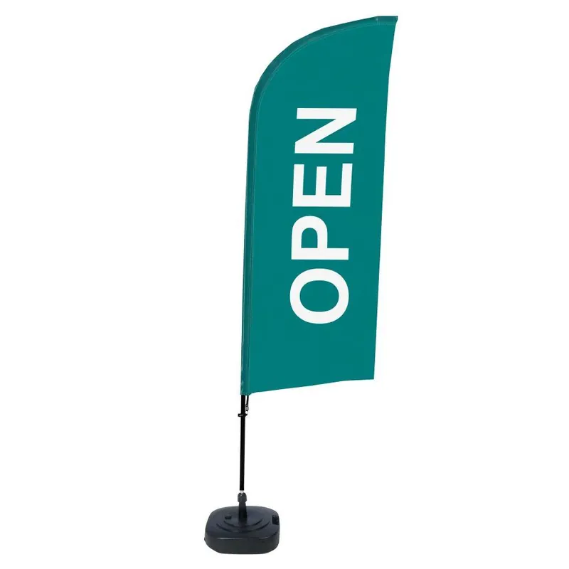 Koop Online Beachflag Complete Set Open Groen