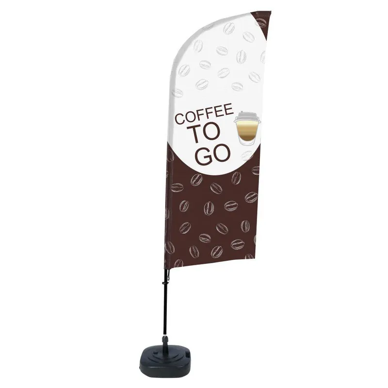 Beachflag Complete Set Coffee to go Superprijs