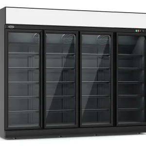 Vrieskast 4 Glasdeuren Zwart Ins-2060F Bl Koop Vandaag