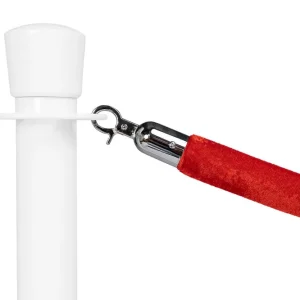 Bestel Nu Afzetkoord Standaard Velours Rood - Lengte 150cm Chroom