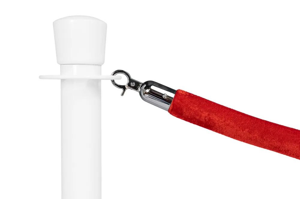 Bestel Nu Afzetkoord Standaard Velours Rood - Lengte 150cm Chroom