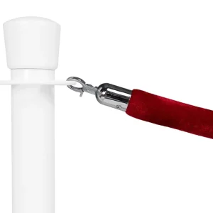 Actieprijs Afzetkoord Standaard Velours Bordeaux - Lengte 150cm Chroom