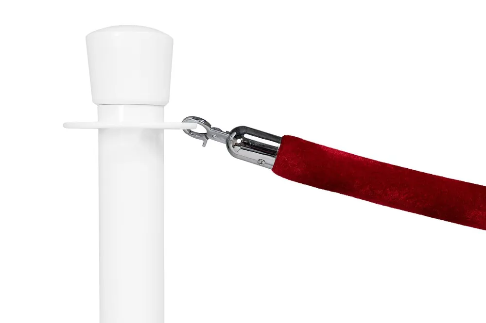 Actieprijs Afzetkoord Standaard Velours Bordeaux - Lengte 150cm Chroom