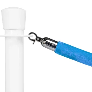 Koopje Afzetkoord Standaard Velours Lichtblauw - Lengte 150cm Chroom