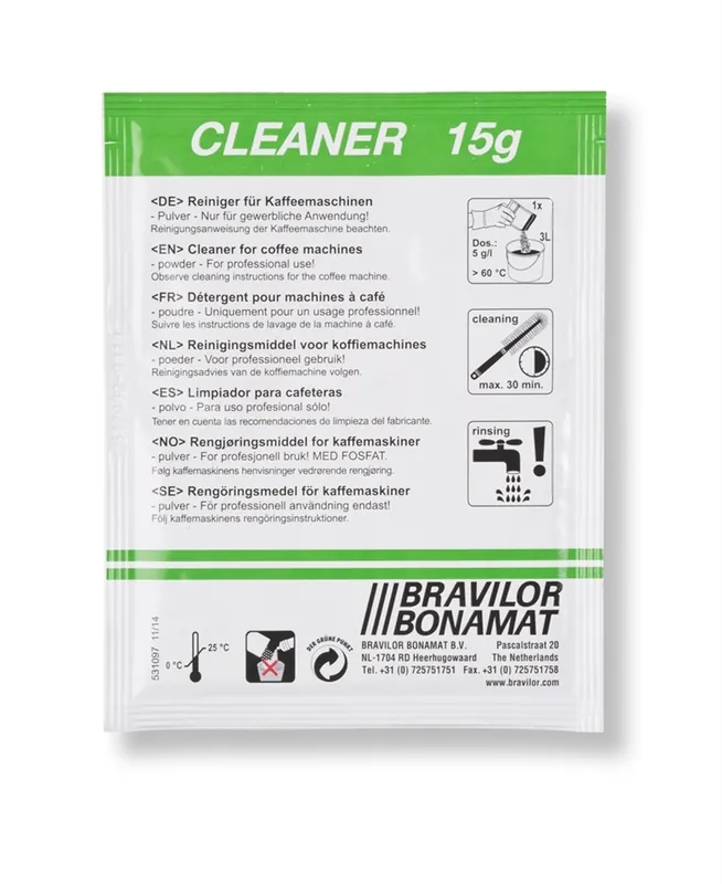 Cleaner Reinigingsmiddel - Geschikt voor Koffieapparatuur - 4x15 Sachets Laatste Kans