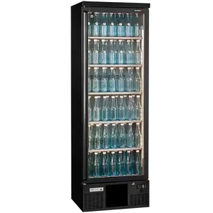 Flessenkoelkast met Glasdeur Rechtsdraaiend Antraciet - Gamko MG3/300RG - 600x530x(H)1800/1825mm Gereduceerde Prijs