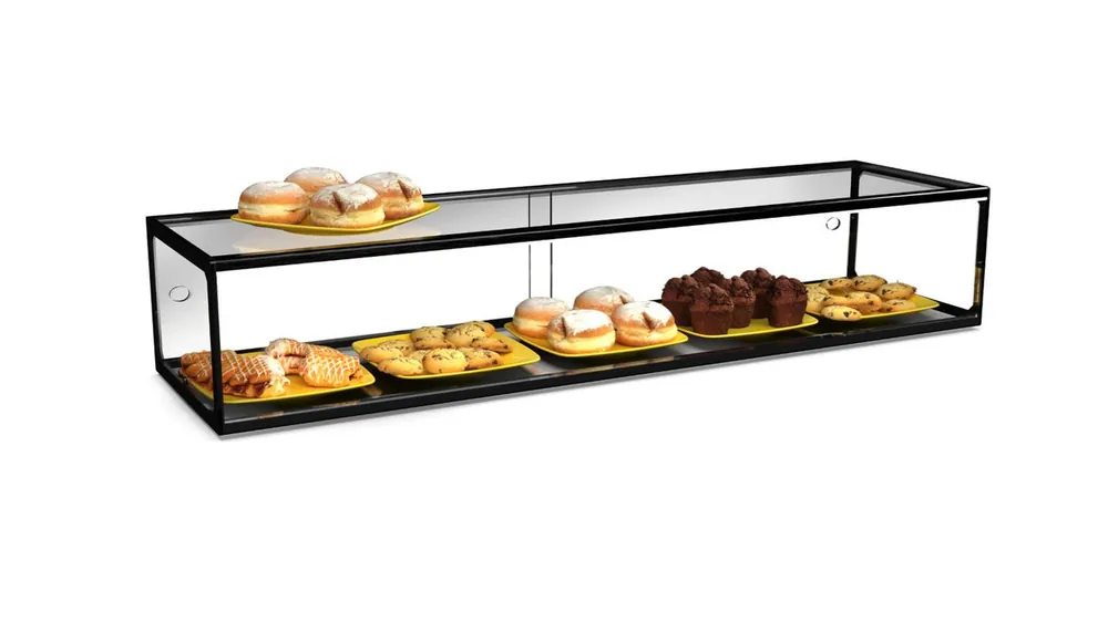 Bestel Nu Neutrale Vitrine Met LED - Niet Gemonteerd - 555x330x(H)215mm