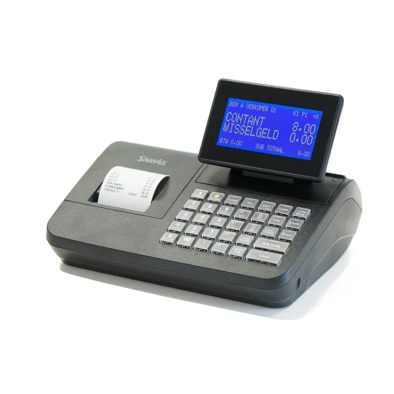 Compacte kassa SAM4S NR-420 - Quick Help-functie - 8-Regelig LCD-scherm Beste Prijs