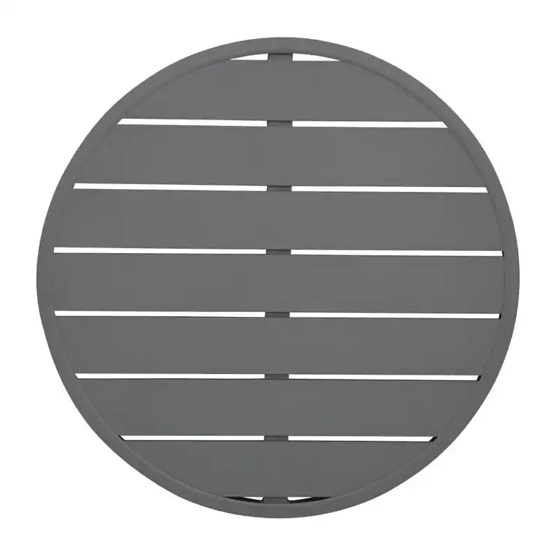 Actieprijs Bolero Rond Aluminium Tafelblad Donkergrijs - 580mm