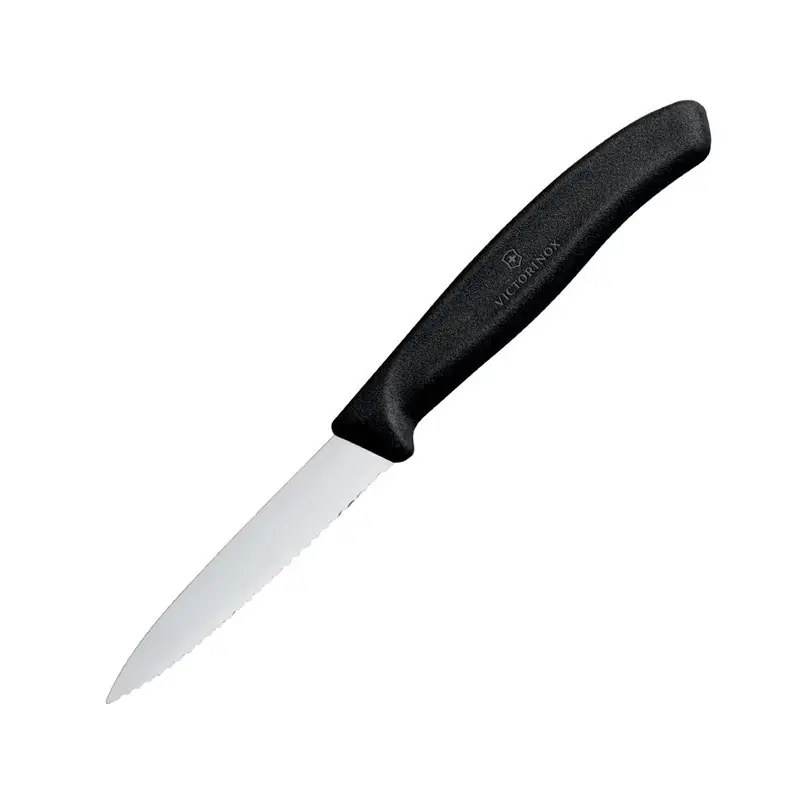 Fabrieksprijs Gekarteld Schilmes Victorinox Zwart 80mm