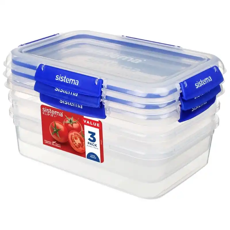 Klip-It Plus Vershouddoos 2 Liter - Set 3 Stuks Betrouwbaar