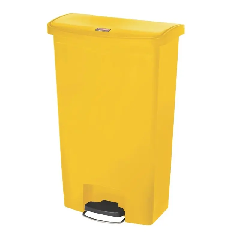 Premium Rubbermaid Pedaalemmer Slim Jim Geel 68 Liter