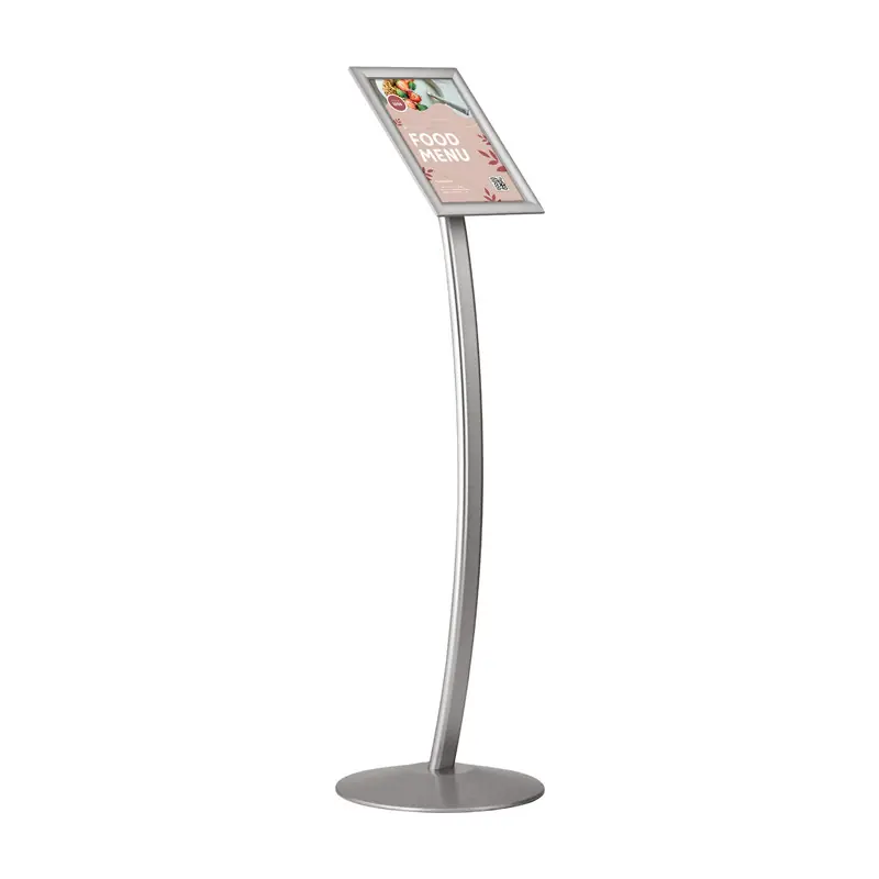 Actieprijs Infostandaard gebogen - A4 - Aluminium/staal