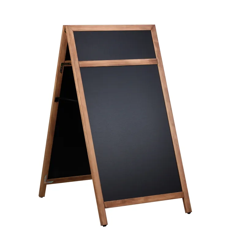 Stoepbord DeLux Natur - Met topbord - 66x128cm Lage Kosten