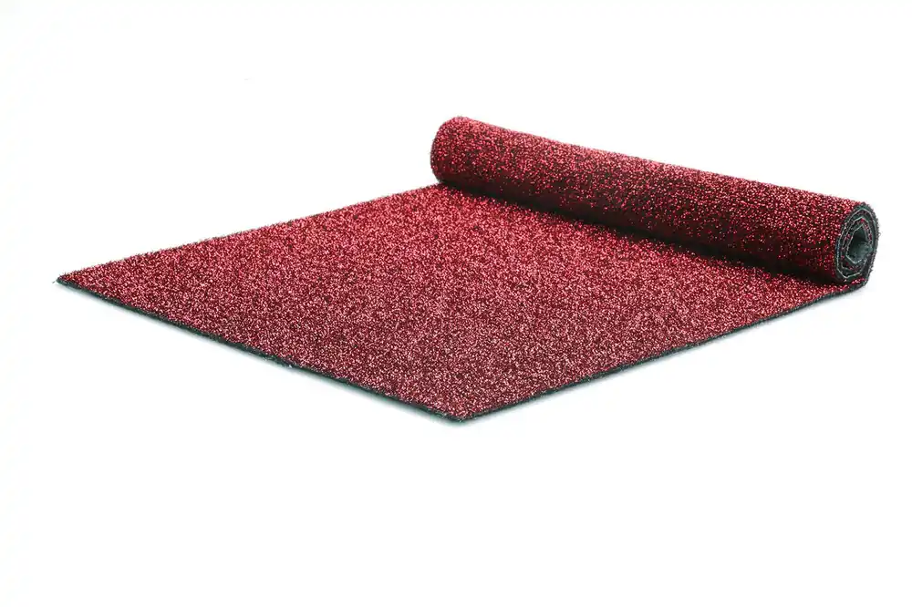 Goedkoop Glitterloper rood - 5x 1 meter breed - Met brandcertificaat