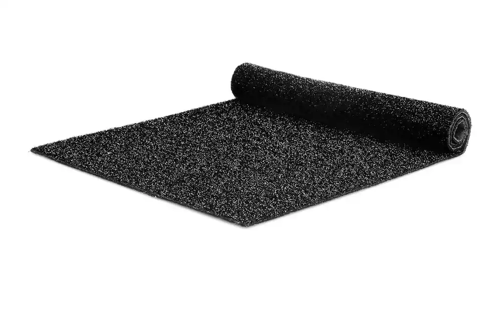 Direct Beschikbaar Glitterloper zwart - 5x 1 meter breed - Met brandcertificaat