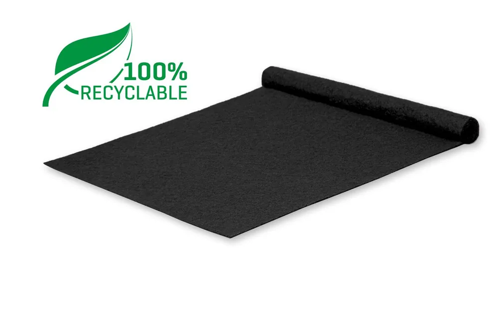 Tokyo Recycle loper antraciet - Beschermende folielaag - 5x 2 meter Direct Verzonden