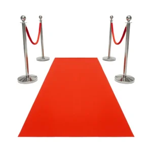 Entreepakket Grand Opening rood - Chroom afzetpaal Must-Have