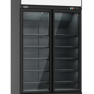 Beperkte Voorraad Koelkast 2 glasdeuren - Zwart - 1000 liter