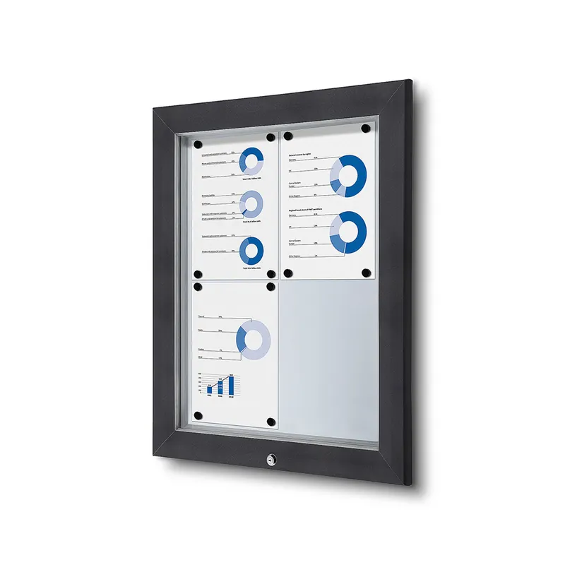 Vergrendelbaar notitiebord outdoor - Antraciet 4x A4 Shop Nu